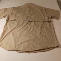 Columbia FM7130 Men's PFG Bonehead Short Sleeve Shirt Tan Fishing Measured Sz L image 2