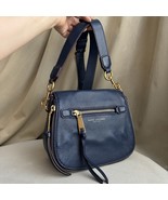 MARC JACOBS Navy Blue Leather RECRUIT NOMAD Crossbody Shoulder Bag SADDLE - $3,059.26 MXN
