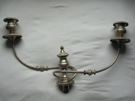 old Large Silverplated Candelabra: Twisted double candle w/ Centerpiece - £65.72 GBP