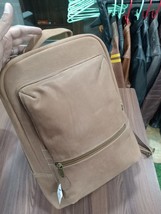 Tan Leather Laptop Bag Camel Leather Bag Laptop Backpack for Women and Men - £140.80 GBP