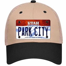 Park City Utah Novelty Khaki Mesh License Plate Hat - $28.99