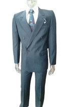 Men&#39;s Suit Double Chest Blue Striped Autumn Winter Elegant Sartorial Mixed - £235.73 GBP