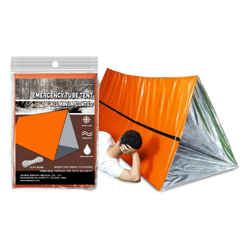 Outdoor All Weather Survival Shack 2 Person 8&#39; X 5&#39; Mylar Thermal tube tent - £18.09 GBP