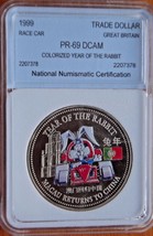 GREAT BRITAIN TRADE DOLLAR MACAU RETURNS TO CHINA 1999 RACE CAR COLORIZED - £58.27 GBP