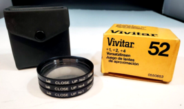 2 Sets Vivitar Close-up Camera Lens Set, 49mm an 52mm w/Case +1 +2 +4 - New - $24.74