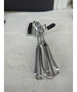 Vintage Stainless Steel Hand Crank Mixer Egg Beater 10-Inches Long 1960s - £14.03 GBP