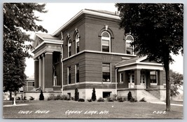 RPPC Green Lake County Court House Green Lake Wisconsin WI UNP Postcard K2 - $18.76