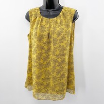 CAbi Womens Paisley Mustard &amp; Black Blouse  Size Small S  NEW - £25.22 GBP