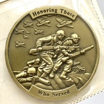 World War II Veteran Honoring Those Who Served Challenge Coin &amp; Plastic ... - $19.95