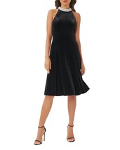 Adrianna Papell Women&#39;s Embellished Velvet Dress Black B4HP $199 - £39.92 GBP+