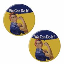 Rosie the Riveter We Can Do It Pinback Buttons Bundle of 2 Easy to Read Large 2. - £7.03 GBP