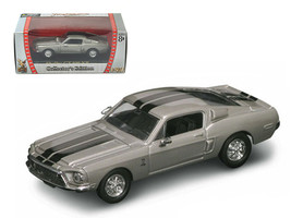 1968 Ford Mustang Shelby GT500 KR Silver with Black Stripes 1/43 Diecast... - $25.99