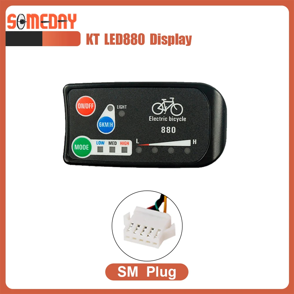 Electric Bicycle KT LCD led Display Waterproof SM Plug 24V36V48V72V LCD3 LCD8H L - £69.86 GBP