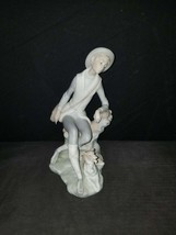 Retired Lladro Shepherd Boy With Dog Figure 4659 C.1969 Rare Early Impressed Mar - £215.03 GBP