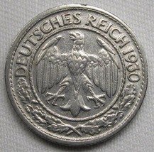 1930-D Germany 50 Reichspfennig CH XF Coin AD870 - £16.12 GBP