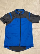 Nike Sphere Dry Full Zip Cycling Shirt Men&#39;s Size M Teal Blue Medium Biking - $180.84 MXN