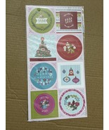 Docrafts Papermania Sticker Sheet ~ FOLK CHRISTMAS (16pk) ~ Linen-effect - €2,86 EUR