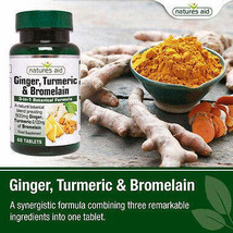 Ginger Turmeric And Bromelain 3 In 1 Botanical Formula Vegan 60 Tablets ... - $17.30