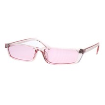 Flaco Rectangular Gafas de Sol Translúcido Colores Moda UV 400 - £8.64 GBP+