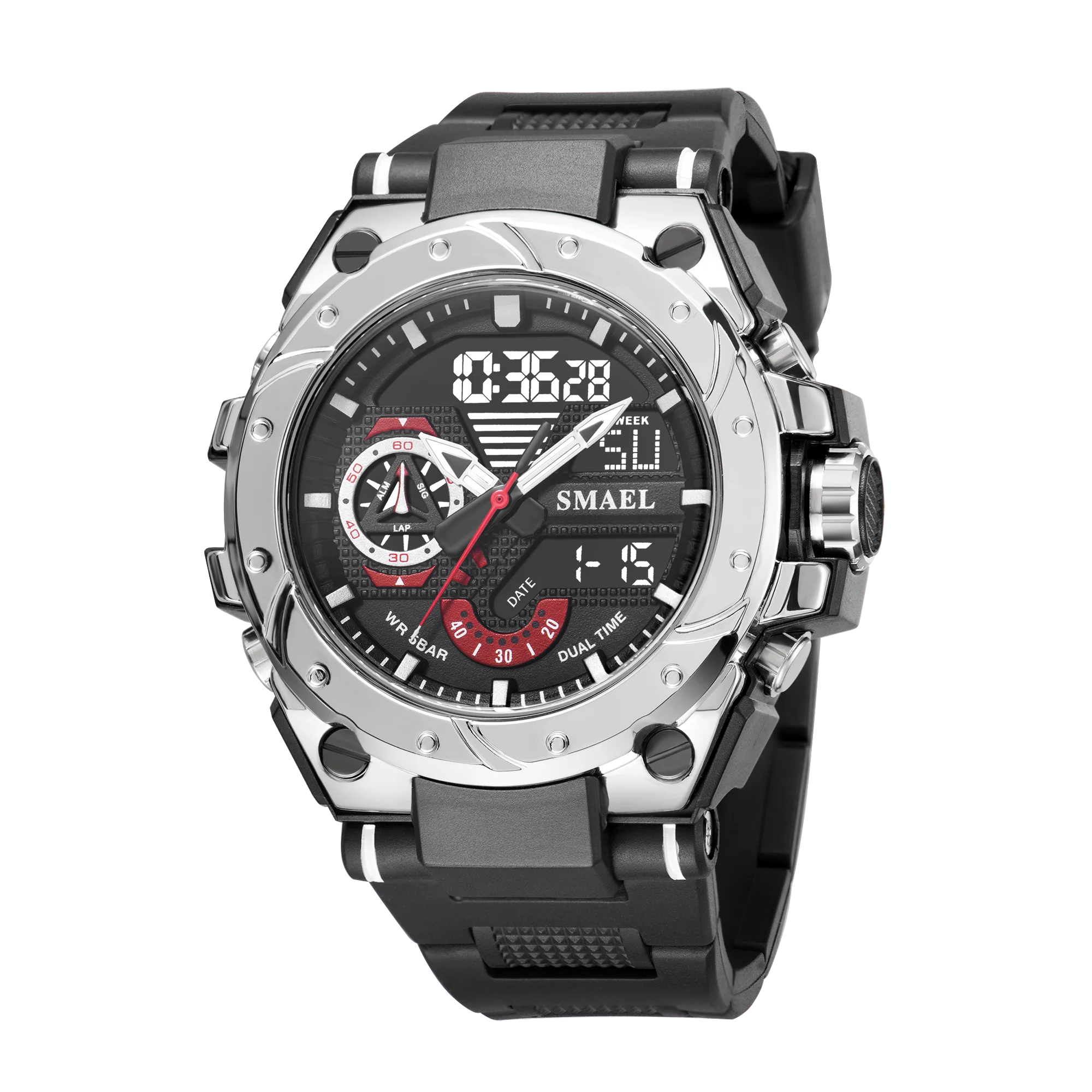 Sports Watches Waterproof Men&#39;s Watch Military Army Blue Stopwatch Week Display  - £23.83 GBP