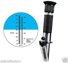 World&#39;s Most Accurate 0-40% Brix &amp; 0-25% Alcohol DUAL SCALE Refractometer beer - £15.84 GBP