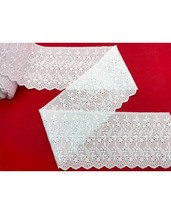 English embroidery lace braid 13cm San Gallo 4BFD32 scalloped ruffles unique-... - £3.76 GBP