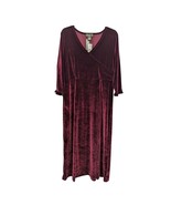 Eddie Bauer Specially Dyed Red Maroon Stretch Velvet Midi Wrap Dress Siz... - $2,392.47 MXN Eddie Bauer Specially Dyed Red Maroon Stretch Velvet Midi Wrap Dress Siz... - $2,392.47 MXN
