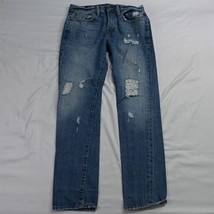 Lucky Brand 31 x 32 121 Slim Light Destroyed Denim Jeans - £11.73 GBP