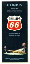 Phillips 66 Illinois Highway Map 1963 H M Gousha Phillips Petroleum  - £9.34 GBP