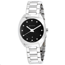 Gucci YA142503 Black Dial Stainless Steel Strap Ladies Watch - £631.48 GBP