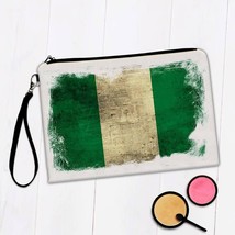 Nigeria : Gift Makeup Bag Distressed Flag Vintage Expat Country - £9.38 GBP