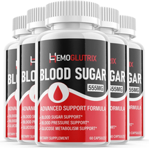 5 Pack - Hemoglutrix Supplement Pills, Supports Blood Sugar, Glucose, Metabolism - £101.19 GBP