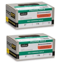 Framing Nail 10D x 3&#39;&#39; L Steel, Hot-Dipped Galvanized 1-LB, Pro-Fit 0054... - $434.45 MXN