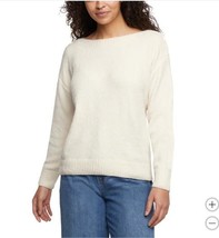 Orvis Womens Sweater Ivory Chenille Boatneck Long Sleeves Textured Polye... - $864.77 MXN
