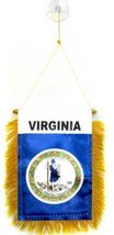 Moon Knives State of Virginia Mini Flag 4&#39;&#39;x6&#39;&#39; Window Banner w/suction cup - Pa - £2.30 GBP