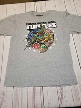 Nickelodeon large short sleeve ninja turtle graphic shirt gray - $7.50