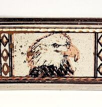 Bald Eagle Vintage Metal Keychain Pendant Charm Vintage 2.25 x 1&quot; - $28.15 CAD