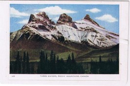 Alberta Folkard Postcard Three Sisters Rocky Mountains SE Of Canmore - £2.32 GBP