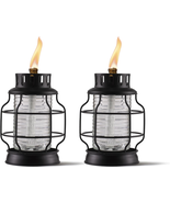 Tabletop Metal Torch Lanterns, 2-Pack – Stylish Outdoor Tabletop  Torche... - $30.30