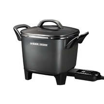 Black + Decker - Digital Rice Cooker with 30 Cup Capacity, Non-Stick Coating, Gr - £60.38 GBP