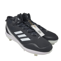 Adidas Icon 7 Mid Men&#39;s Size 11.5 Baseball Cleats Black White Silver S23886 - £33.76 GBP