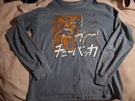Star Wars Men's Chewbacca Roar Pop Art Long Sleeve Shirt Dark Grey Large  - $15.00