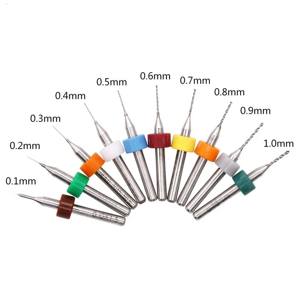 House Home 10pcs/Set 0.m To 1.2mm PCB Mini Drill Bit Tungsten Steel Carbide for  - £19.69 GBP