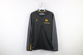 Nike Air Jordan Mens S Distressed Jumpman University of Michigan Half Zip Top - £27.02 GBP