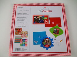 Carlton DIY Christmas Card Kit 12 Die Cut Cards 3 Designs Ornaments Stickers - £14.93 GBP