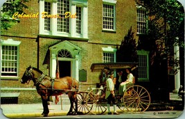 Horse Buggy State House Colonial Dover Delaware DE UNP Chrome Postcard A8 - £2.34 GBP