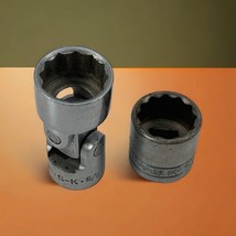 S-K Tools Flex Swivel 40620 &amp; Shallow Socket 45120 5/8” 3/8&quot; Dr 12 Pt. 5/8in. SK - £10.40 GBP