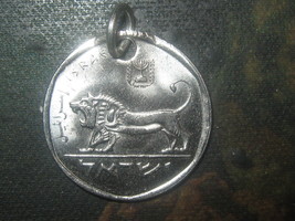 Israeli Israel Lion Coin Silver Tone Pendant Charm Necklace - £7.97 GBP