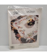 Vintage 1991 Something Special Afghan Vegetables 45&quot; x 45&quot; Cross Stitch Kit - $44.45