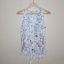WAYF | Garden Floral Sleeveless Top with Tassel Tie Neckline, size XS - £13.61 GBP